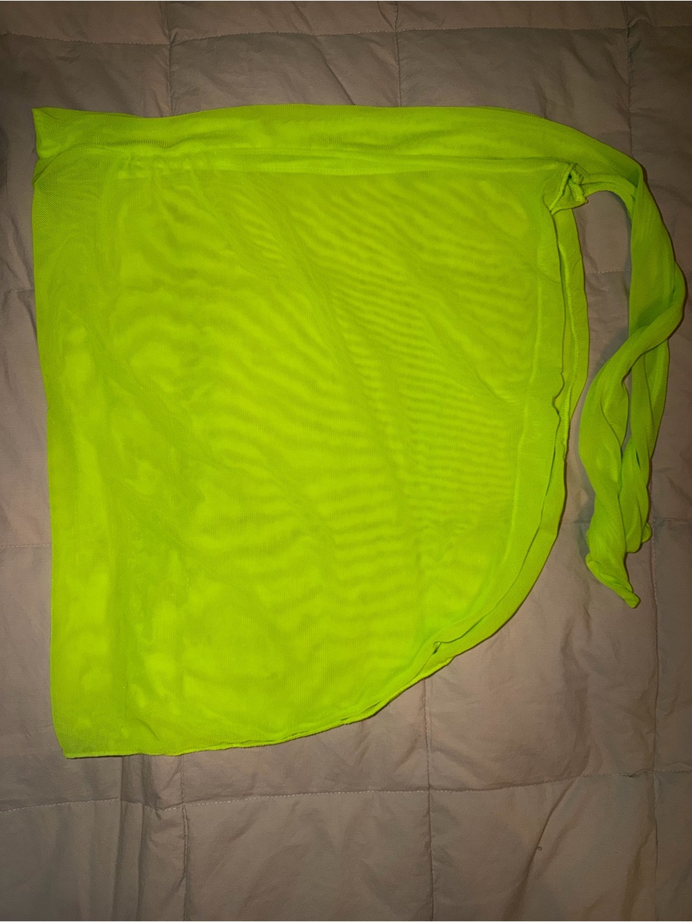 Neon Yellow Wrap Skirt - Vibrant Beach Cover